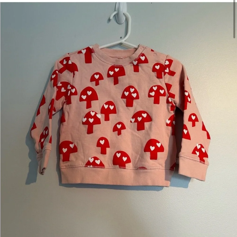 Stella McCartney Kids Mushroom Print Cotton Sweatshirt - Picture 2 of 4